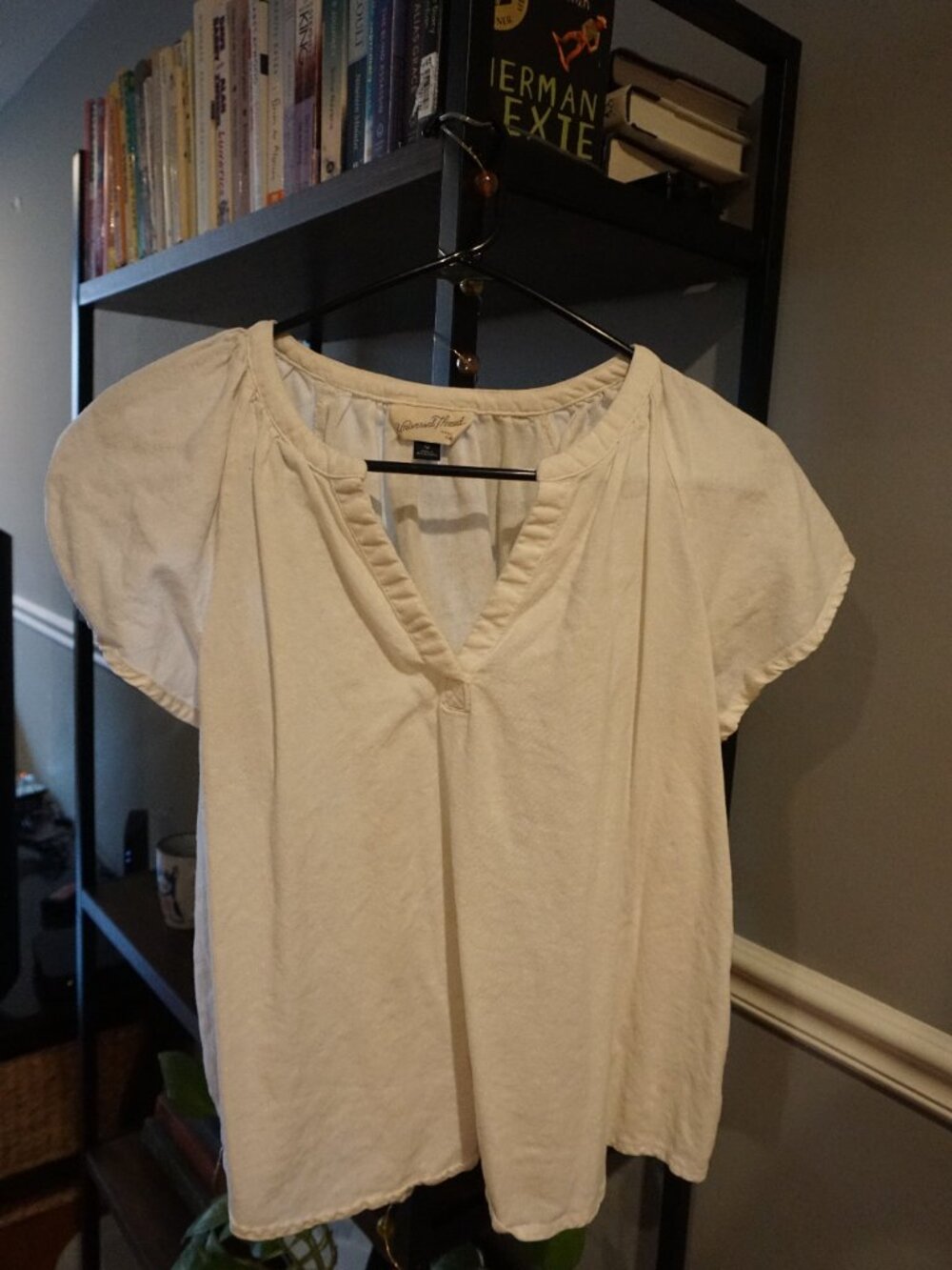 White V-Neck Blouse